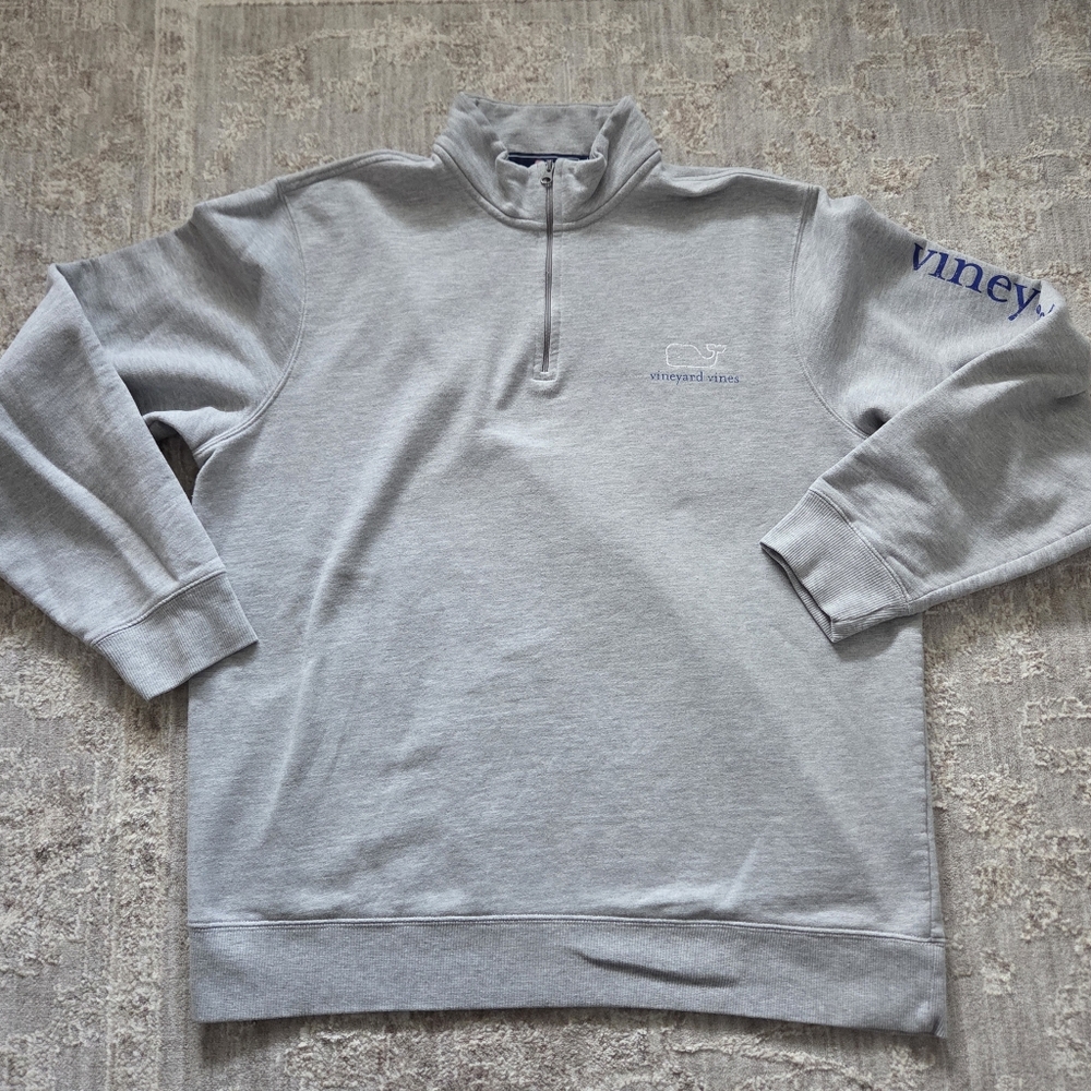 Vineyard Vines Gray Men's Quarter Zip